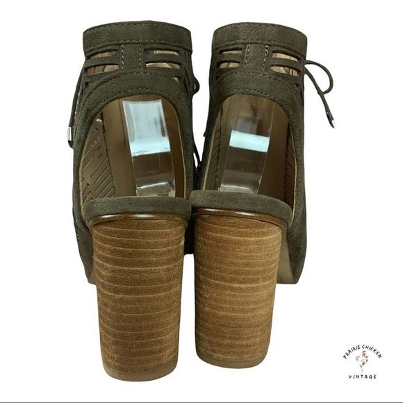 Sam Edelman Micro-Suede Lattice Pumps Heels Lace up size 8.5 - Picture 6 of 9